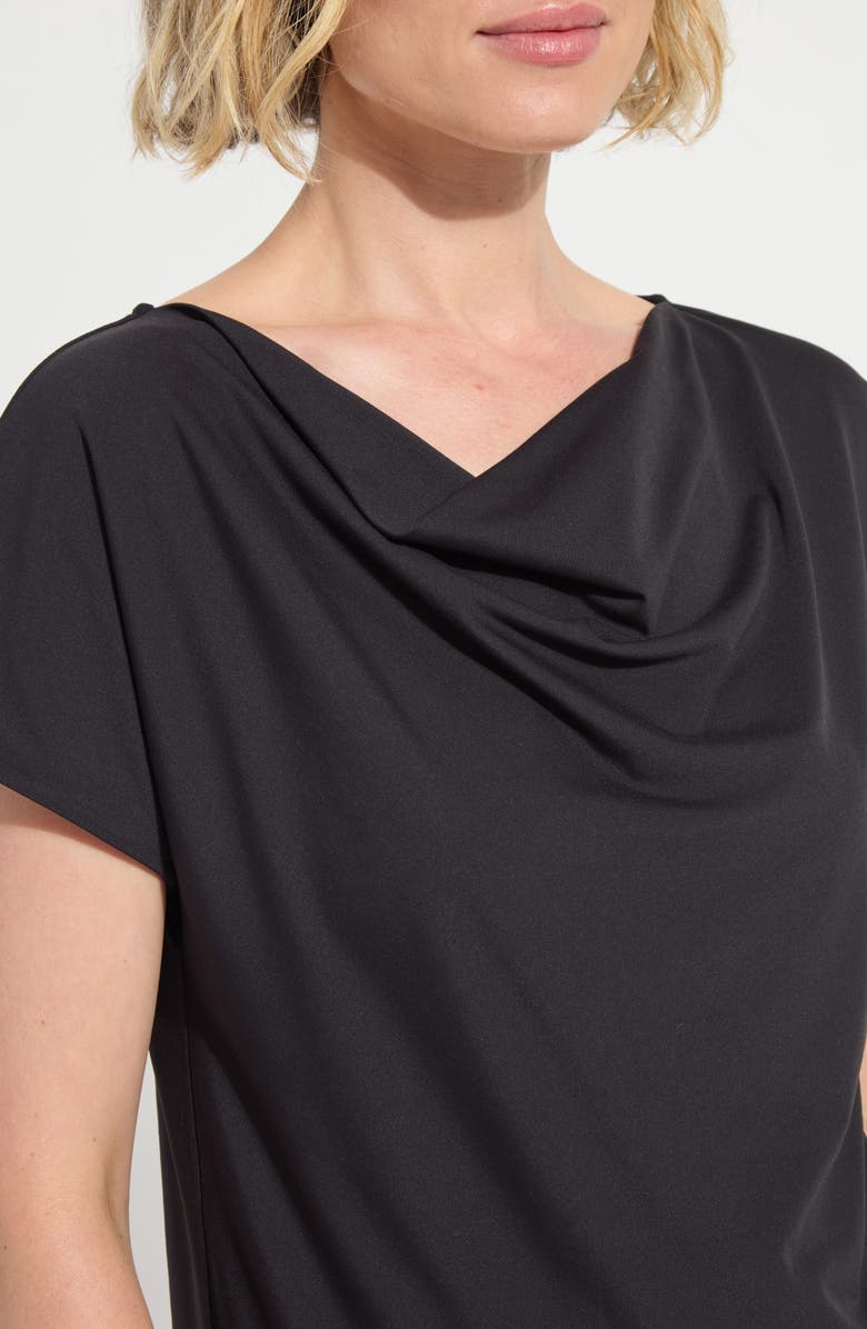 Lysse Ensley Cowl Neck Top, Alternate, color, Black