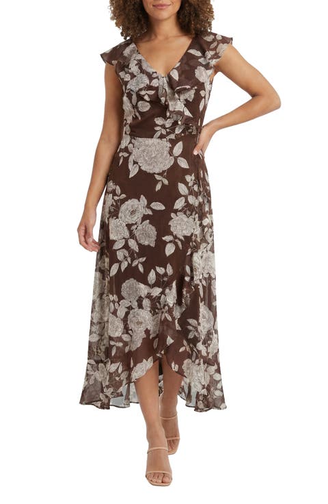 Ruffle Wrap Maxi Dress