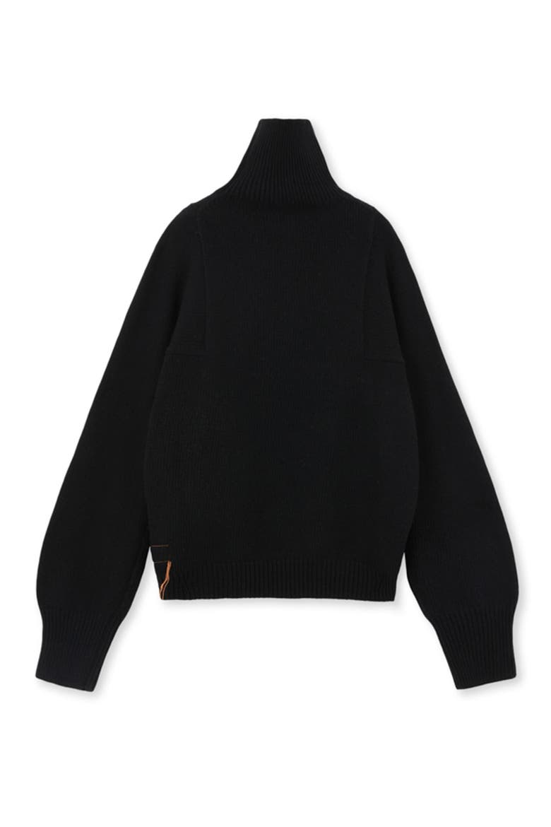 Lucy High Neck Sweater, Alternate, color, Black