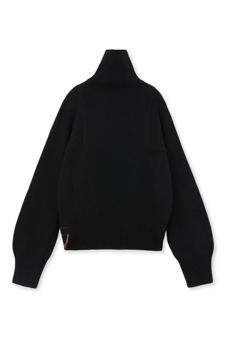 Fortela Lucy High Neck Sweater, Alternate, color, Black
