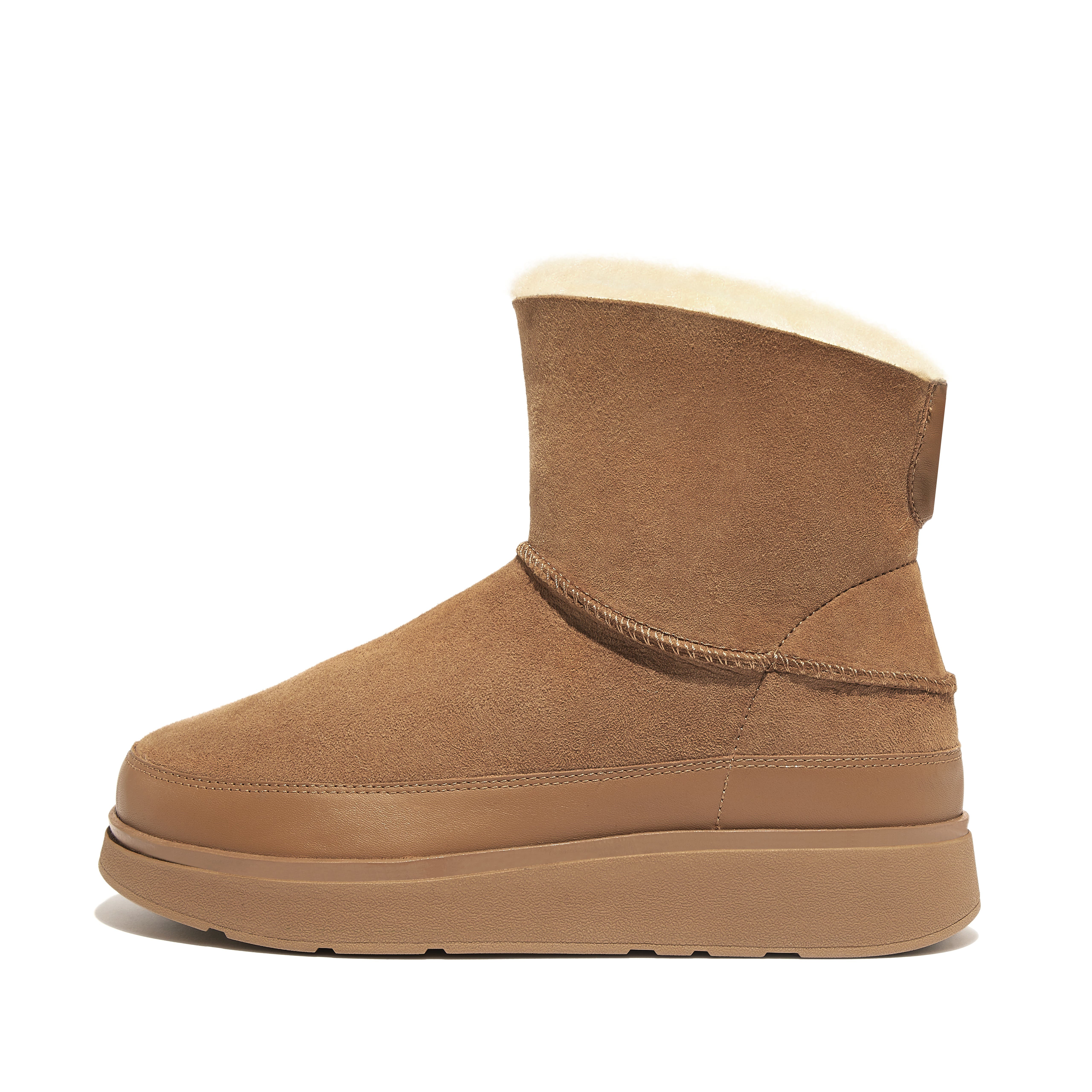 FitFlop Gen-FF mini double-faced shearling boots, Alternate, color, Desert Tan