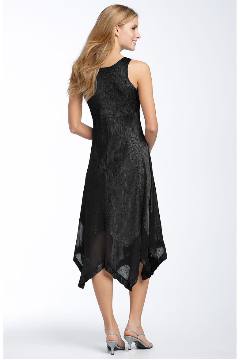 Beaded Pleated Charmeuse Dress & Jacket, Alternate, color, BLACK