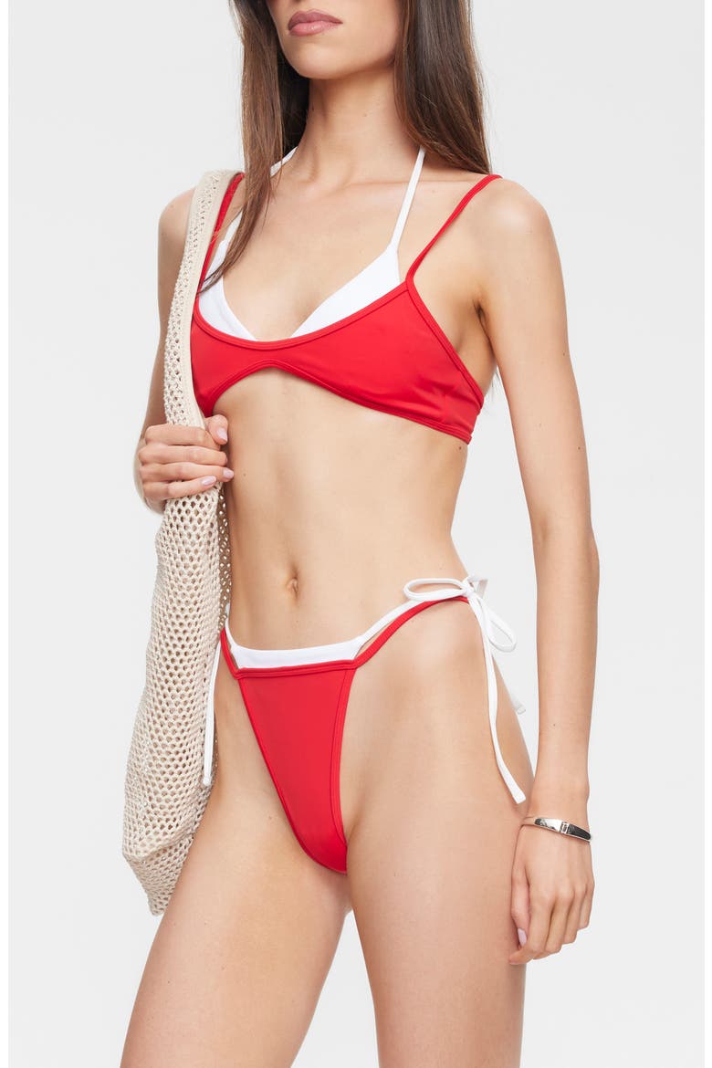 Rhode Bikini Top, Alternate, color, ROUGE