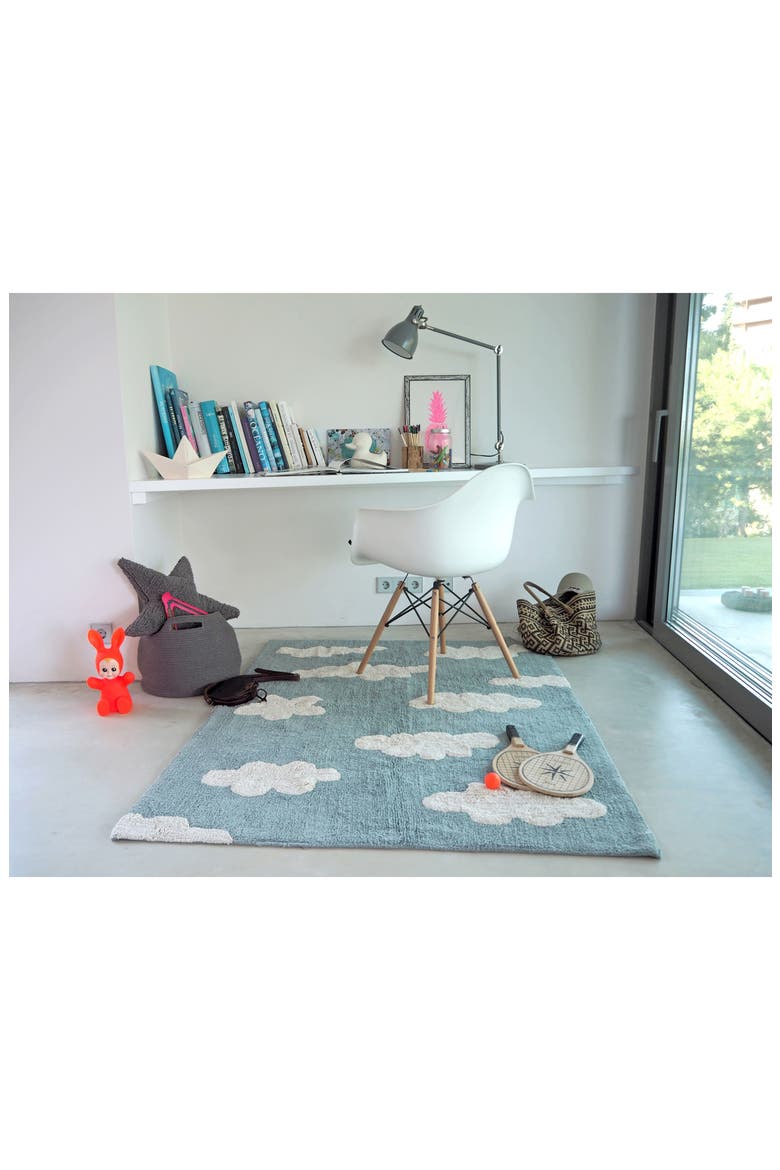 Clouds Rug, Alternate, color, CLOUDS VINTAGE BLUE