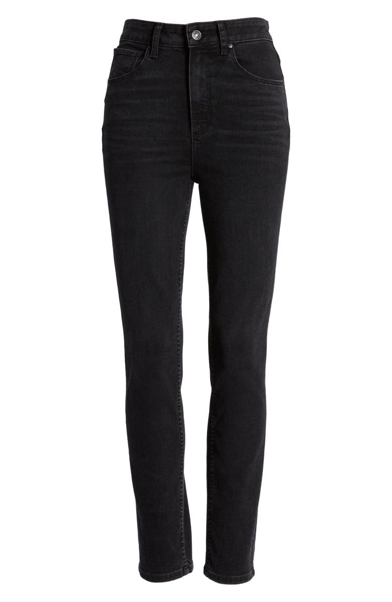 PAIGE Sarah High Waist Slim Straight Leg Jeans, Alternate, color, Blkwillow