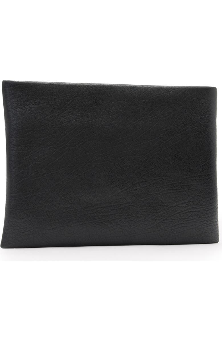 AllSaints Bettina Leather Clutch, Alternate, color,