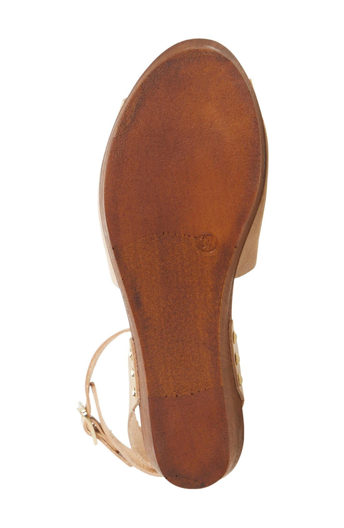Platform Wedge Sandal, Alternate, color, NATURAL SUEDE LEATHER