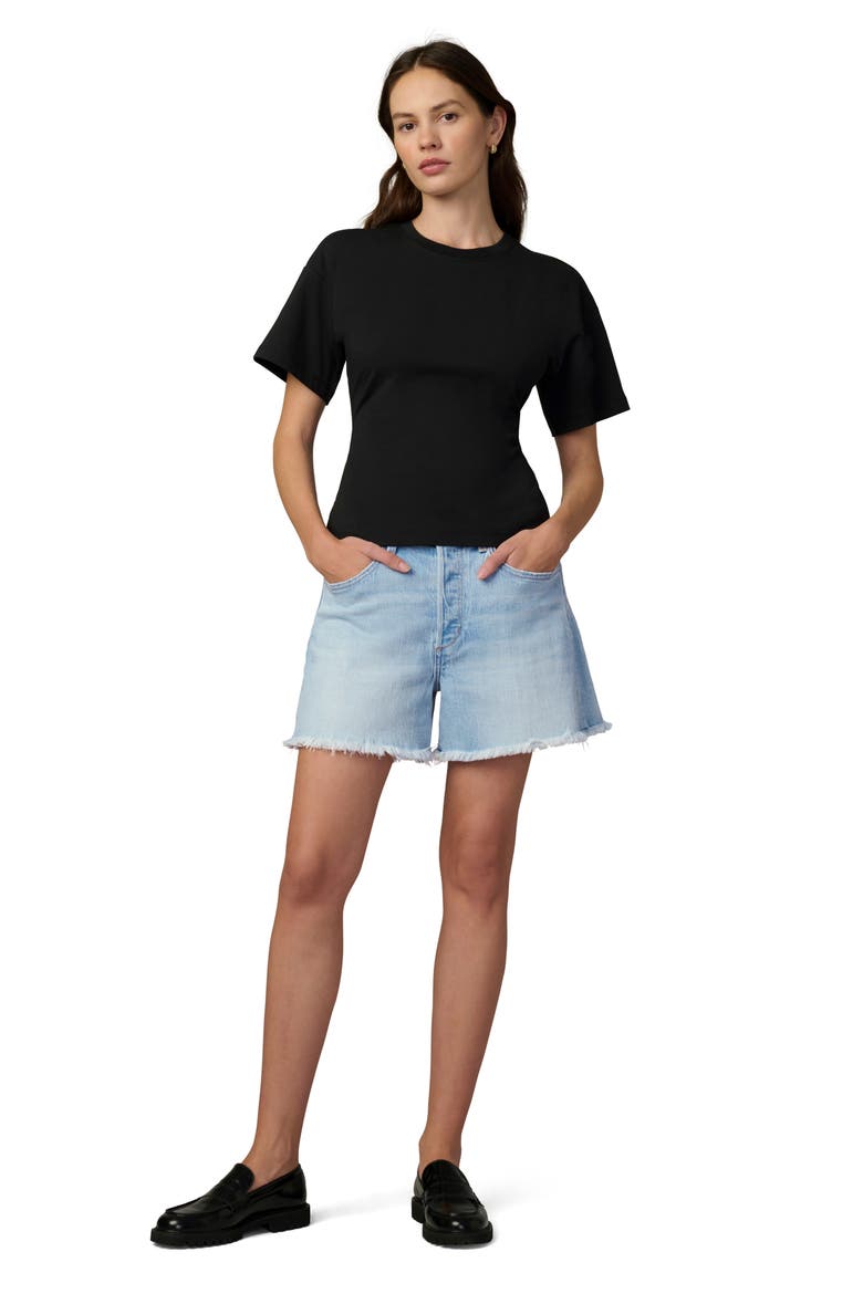 The Jessie Fray Hem Stretch Denim Shorts, Alternate, color, FICTION