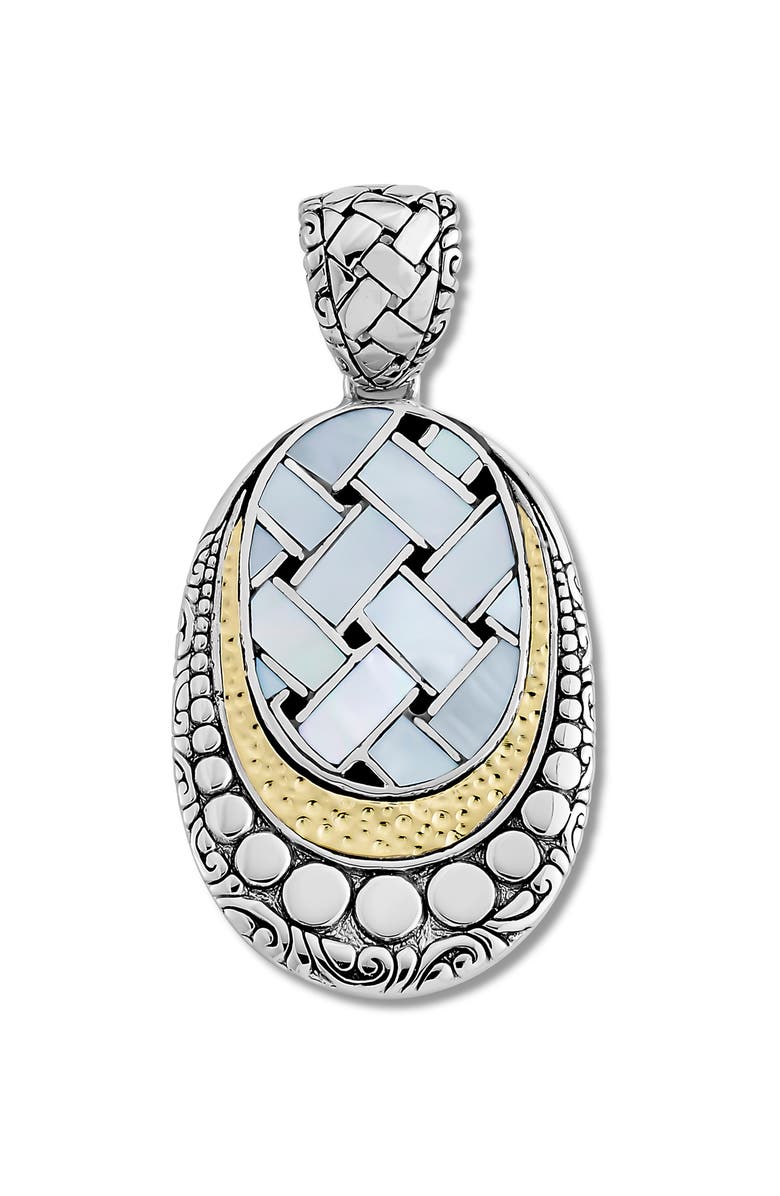 SAMUEL B. Woven Pendant, Main, color, White