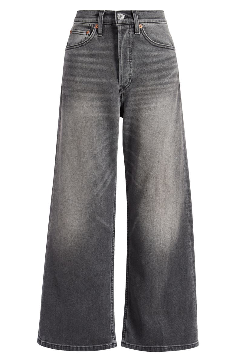 Re/Done High Waist Crop Wide Leg Jeans, Alternate, color, 