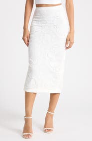 HOUSE OF CB Cecilia Lace Midi Skirt