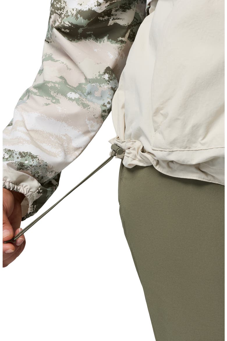 Spire Valley Print Water Repellent Windbreaker, Alternate, color, SAFARI FIELDAZE PRINT/ STONE