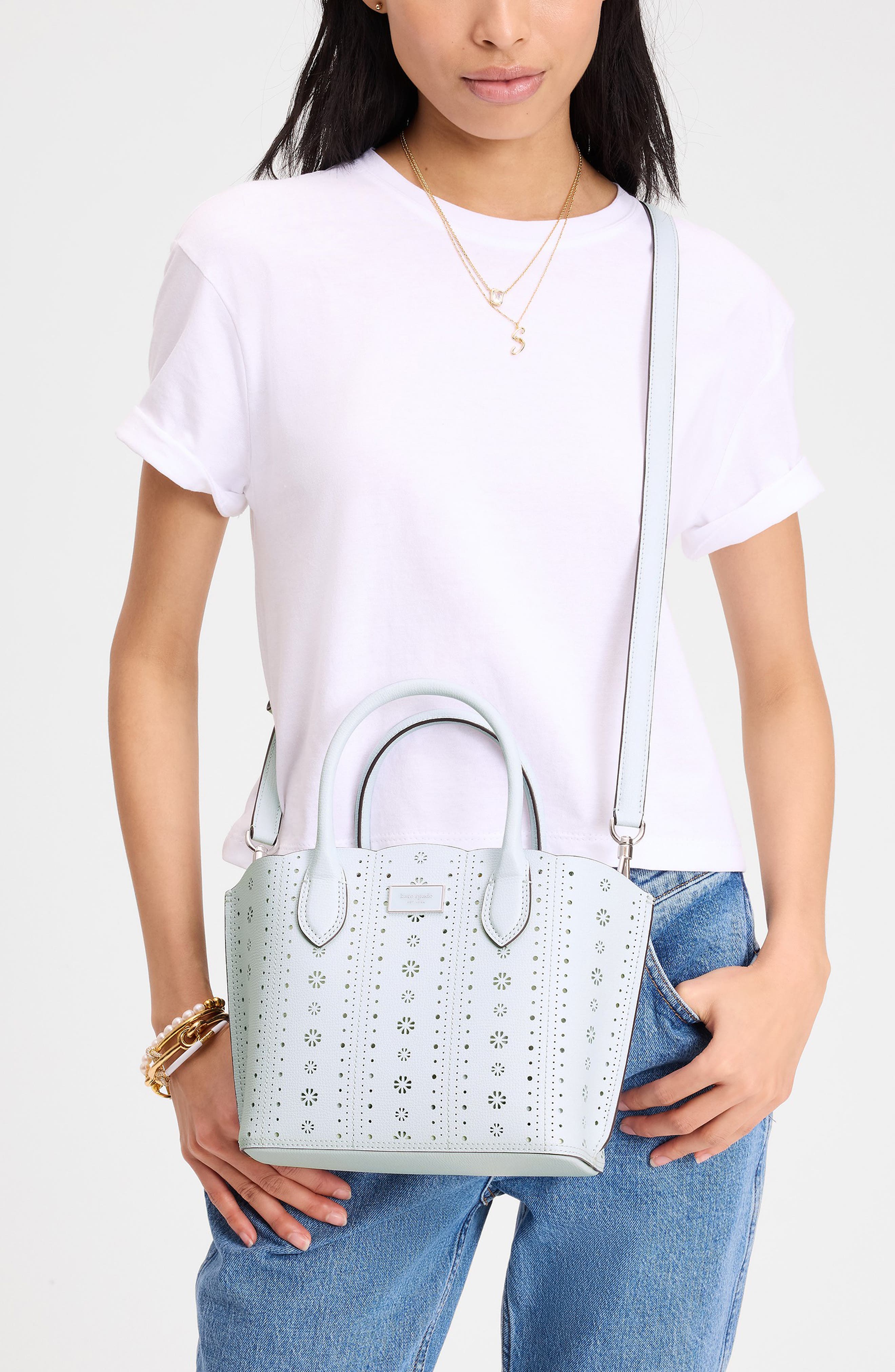 Kate Spade New York suite pointelle leather tote, Alternate, color, 