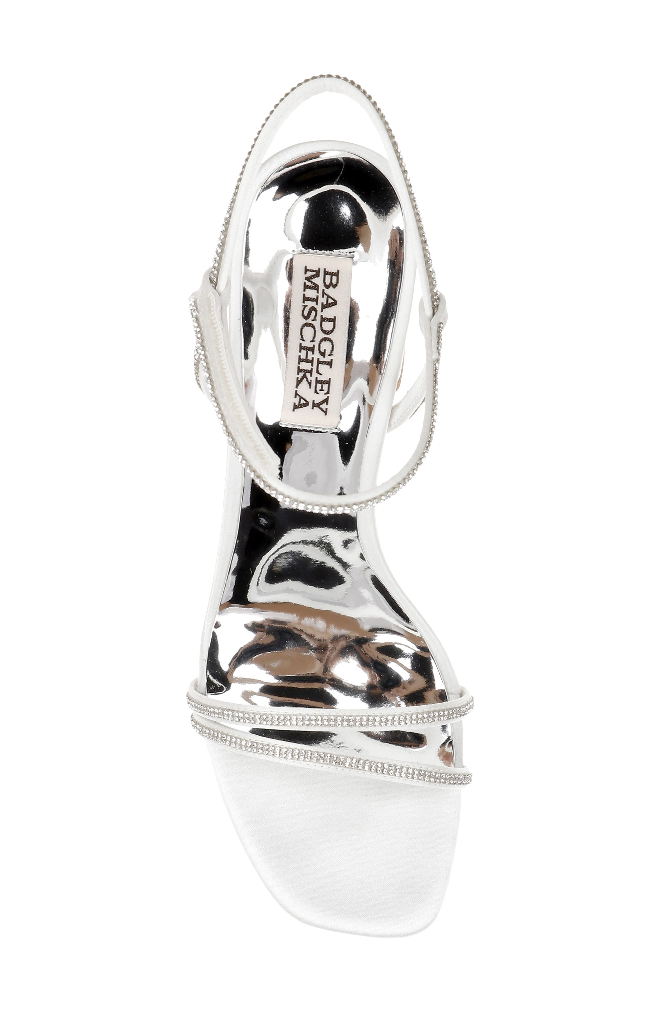 Badgley Mischka Collection Firey Ankle Strap Sandal, Alternate, color, Soft White