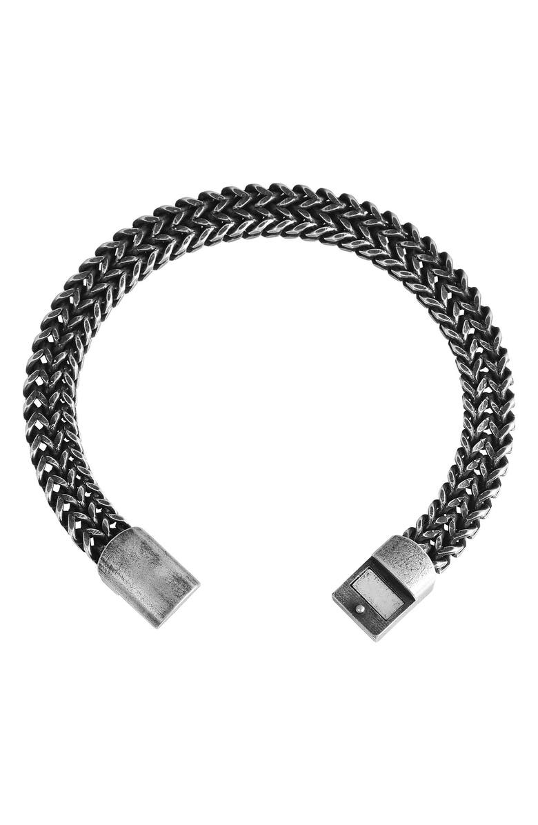 GEOFFREY BEENE Men's Double Franco Chain Bracelet, Alternate, color, Black