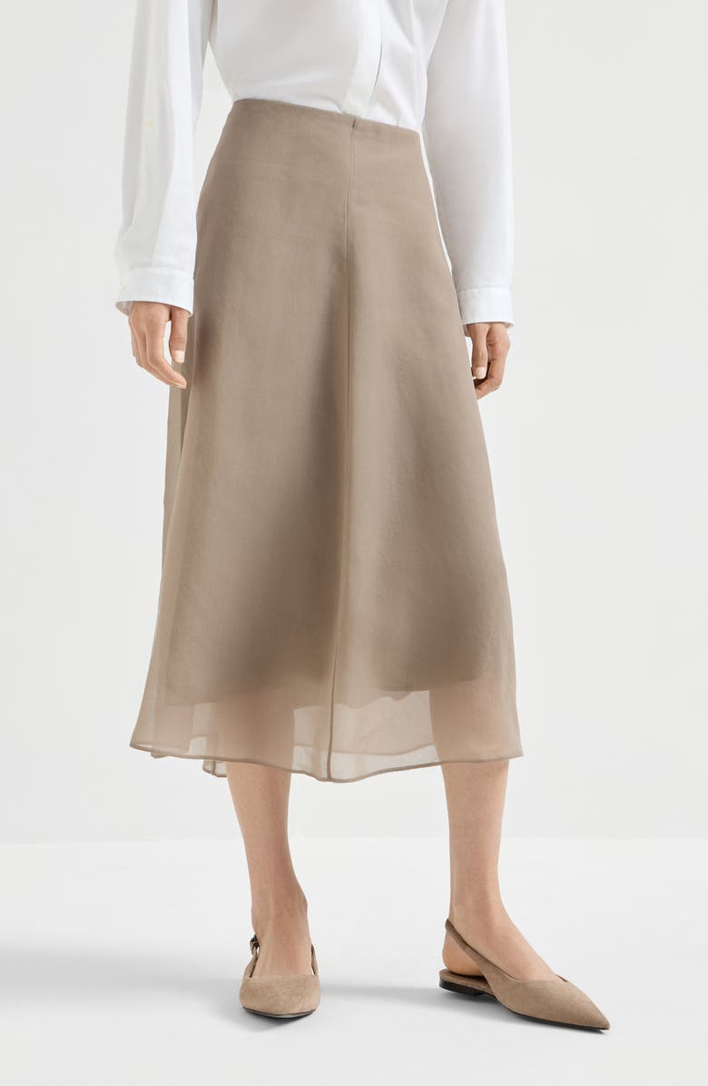 Brunello Cucinelli Circle skirt, Alternate, color, Rope