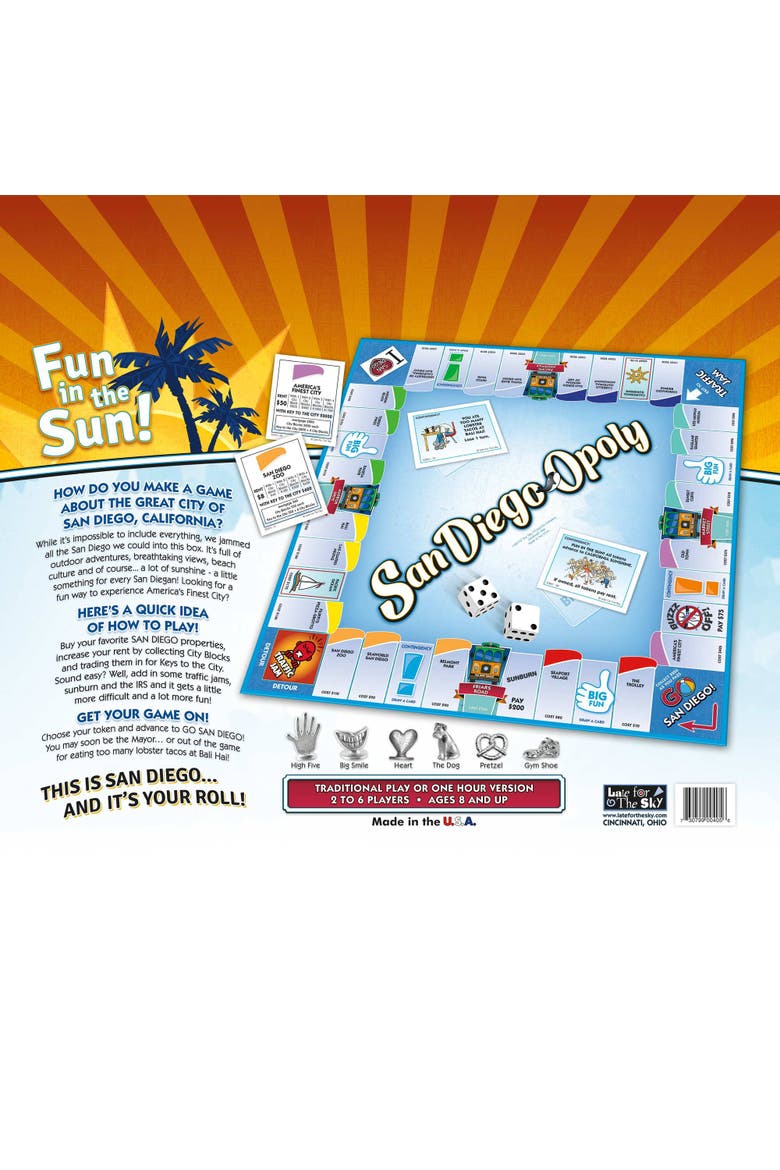 San Diego Opoly Board Game, Alternate, color, Multicolored