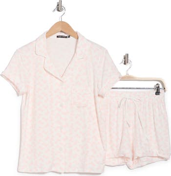 Dixie Short Sleeve Button-Up Shirt & Shorts Pajamas