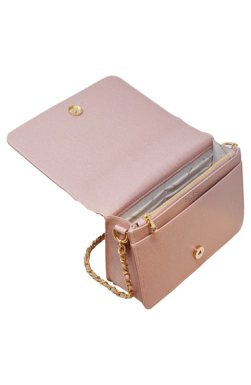 Shop Bebe Ailey Embossed Large Crossbody Bag In Solid Dark Blush