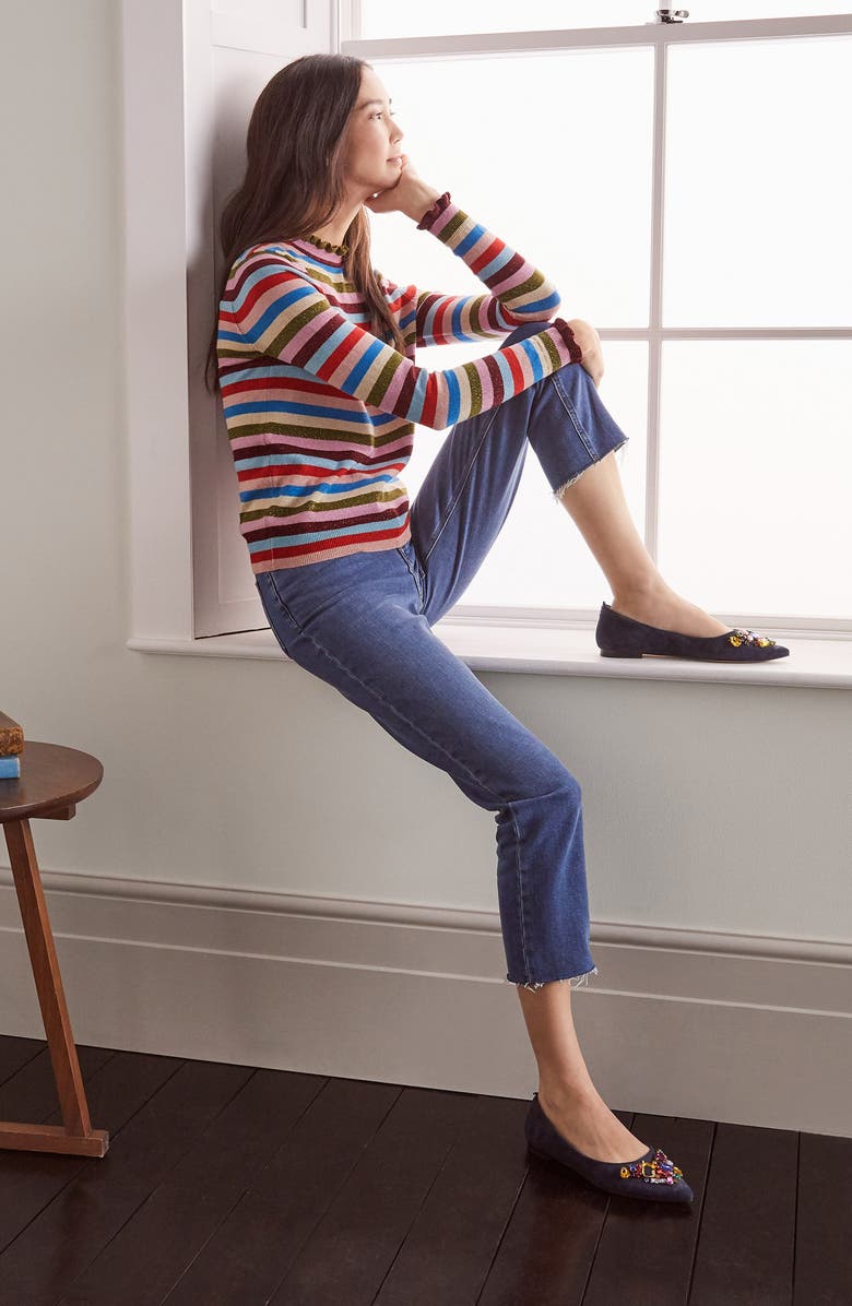 Boden Lara Sparkle Stripe Sweater, Alternate, color, 