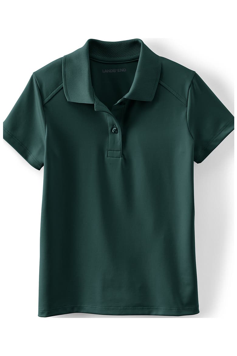 School Uniform Girls Short Sleeve Feminine Fit Rapid Dry Polo Shirt, Alternate, color, Evergreen