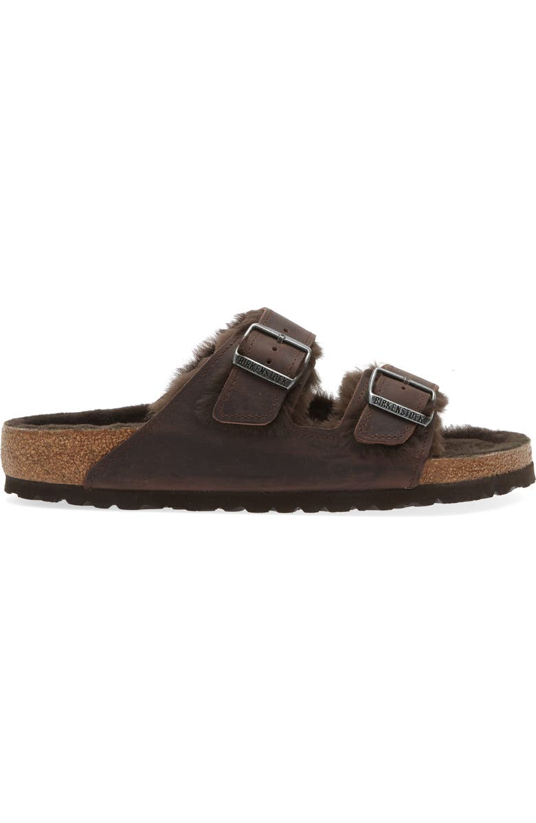Birkenstock Arizona Slide Sandal with Genuine Shearling, Alternate, color,