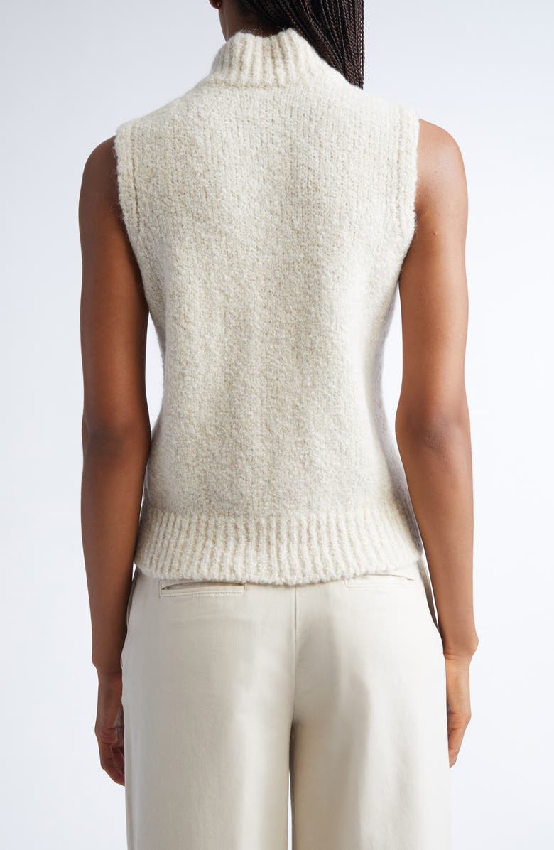 Eleventy Alpaca Blend Full Zip Sweater Vest, Alternate, color, 02 Sand