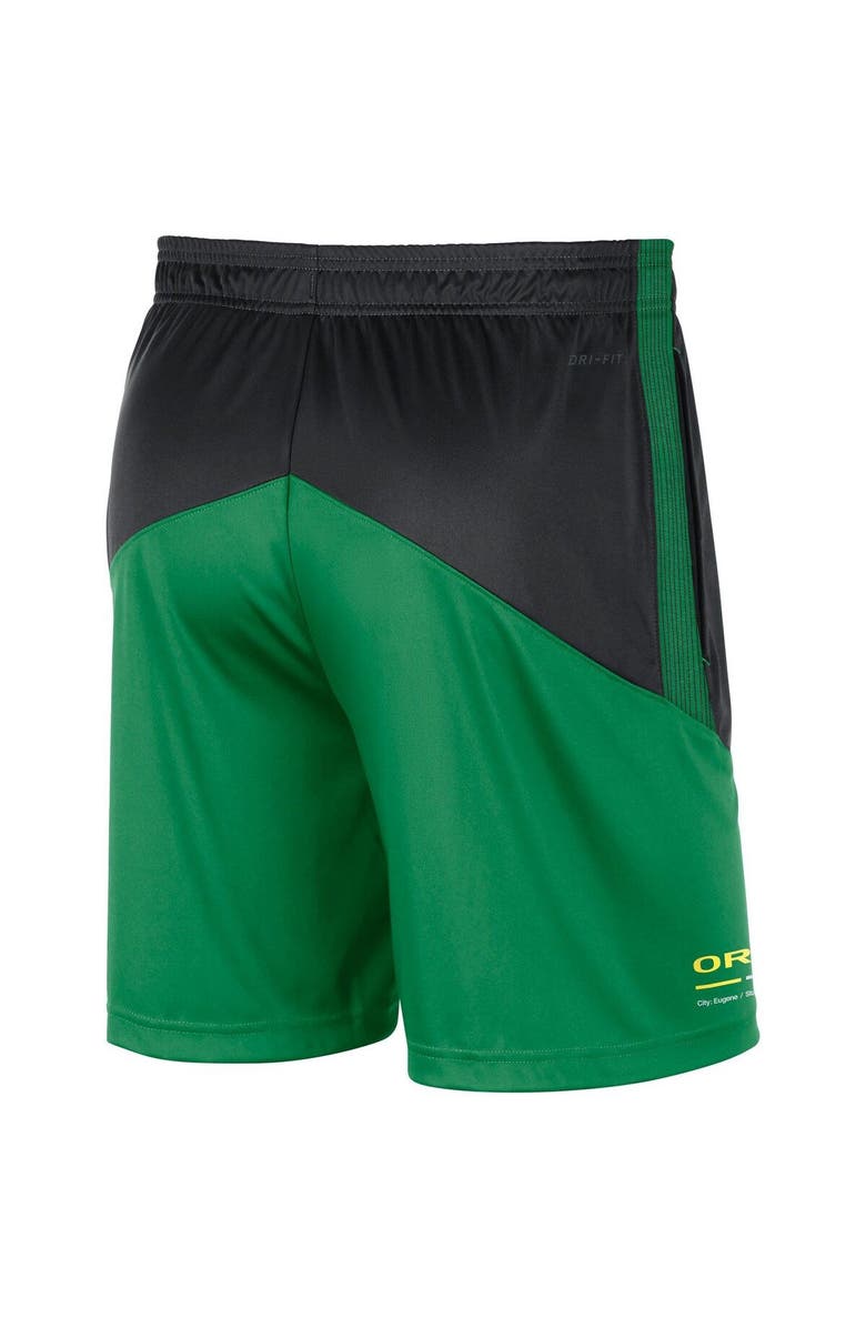 Nike Men's Nike Black/Green Oregon Ducks Team Performance Knit Shorts, Alternate, color, 