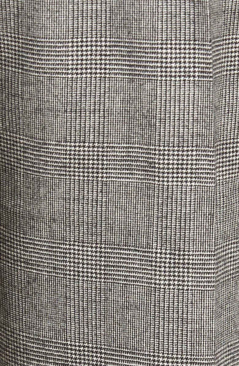 Berle Touch Finish Pleated Plaid Classic Fit Stretch Wool Trousers, Alternate, color, Black/ White