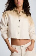 Kenneth Cole Oversize Dip Dye Crop Shacket