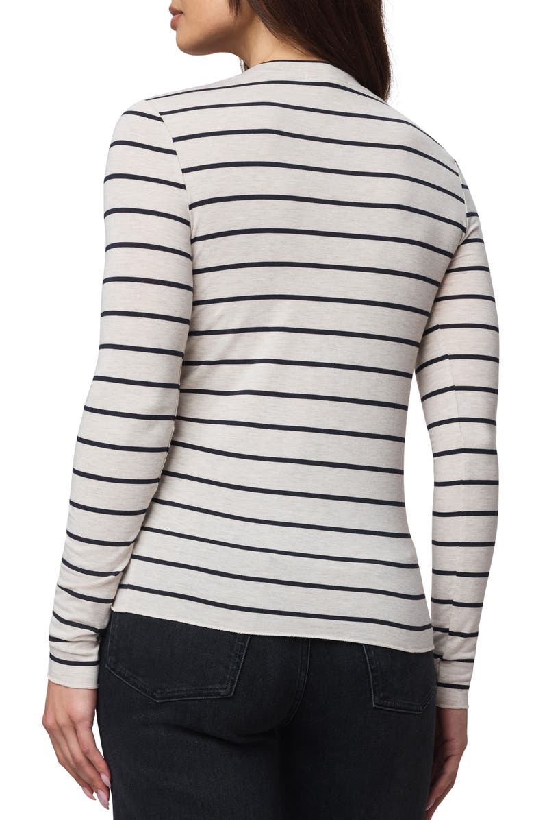 Splendid Stripe Long Sleeve Tee, Alternate, color, Pale Oak Heather/ Lead