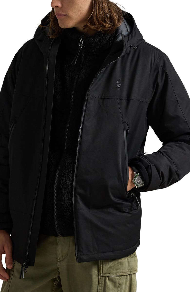 Polo Ralph Lauren The Eastview Hooded Jacket, Main, color, Polo Black