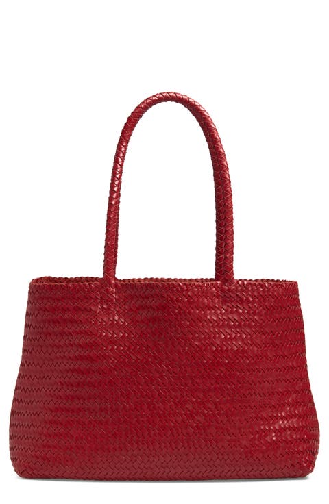 Handwoven Leather Tote