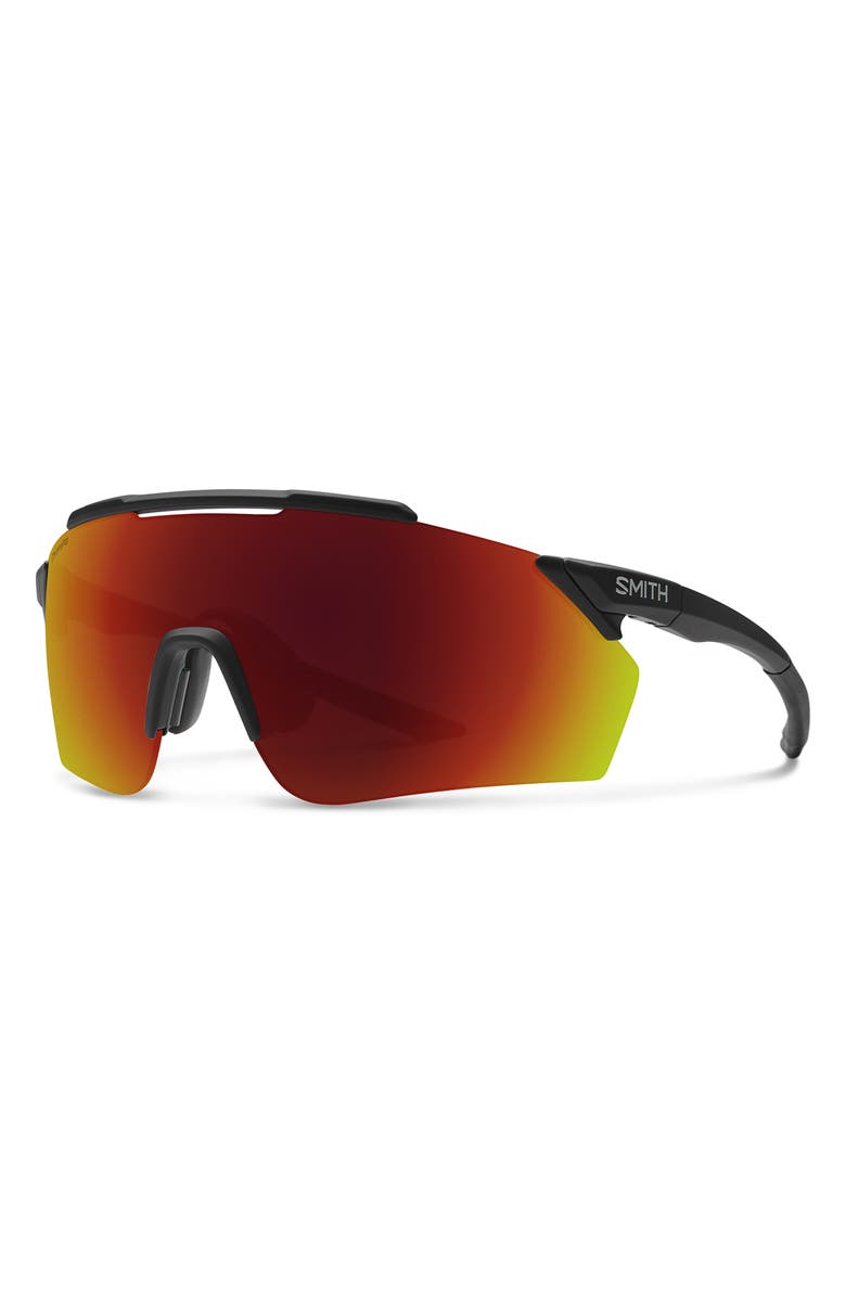 Smith Ruckus 135mm ChromaPop<sup>™</sup> Shield Sunglasses, Alternate, color, Matte Black / Red