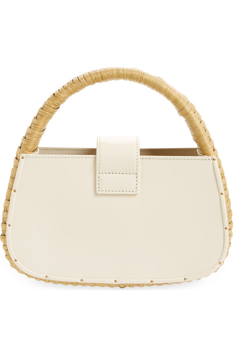 Brandon Blackwood Elyse Leather & Rattan Top Handle Bag, Alternate, color,