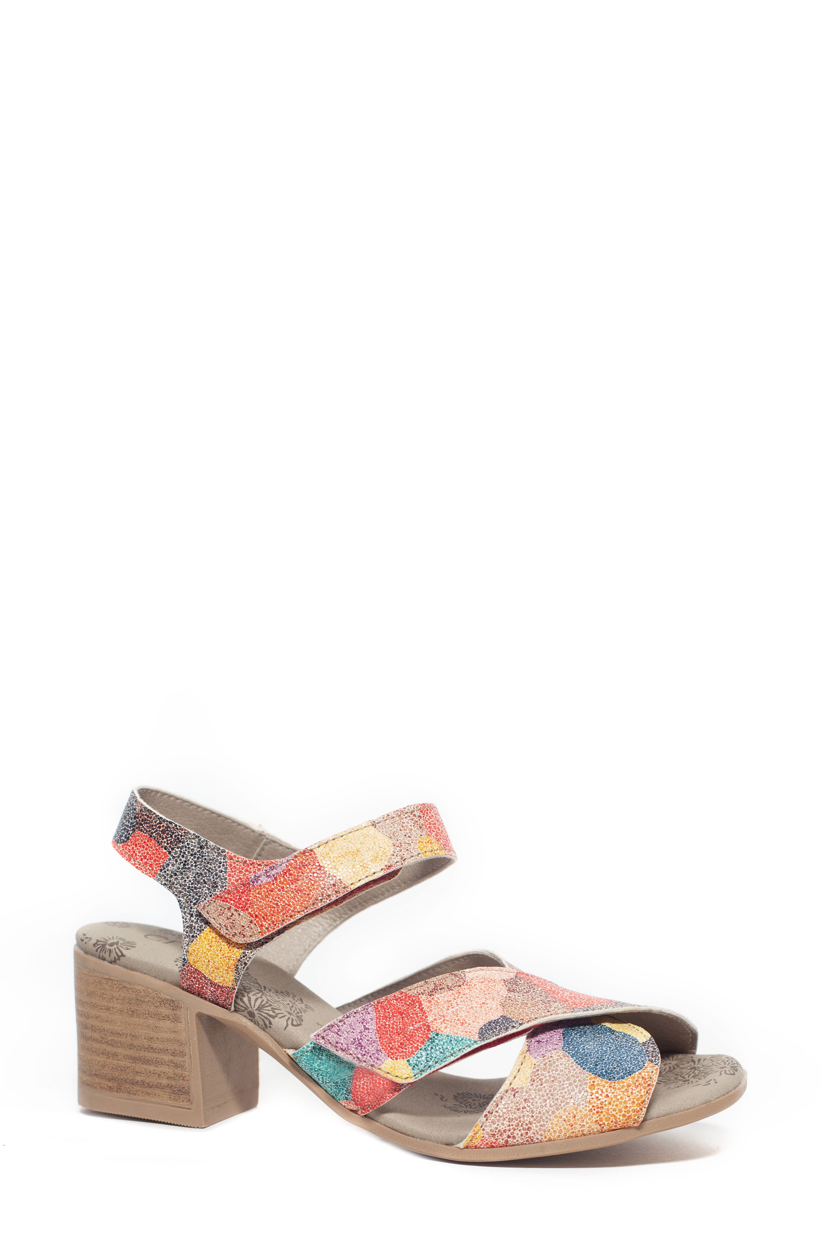 Shine Block Heel Sandal