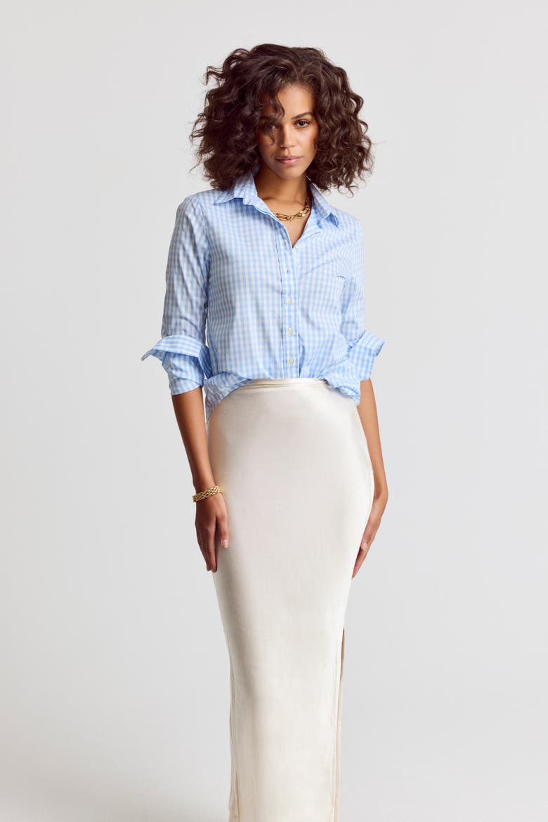 The Icon Shirt in Large Check, Alternate, color, Sky Blue