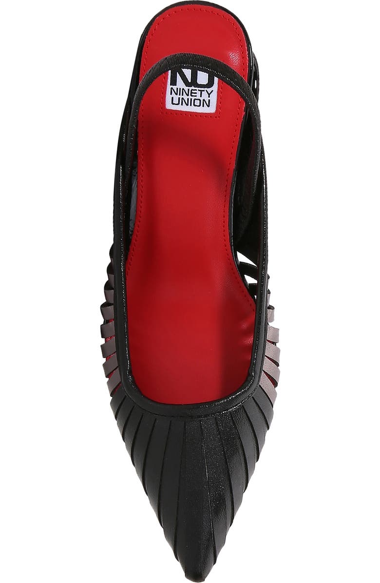 NINETY UNION Alllison Pointed Tie Kitten Heel Slingback Pump, Alternate, color, Black Multi