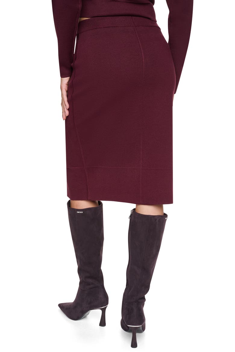 Zip Front Sweater Skirt, Alternate, color, CABERNET
