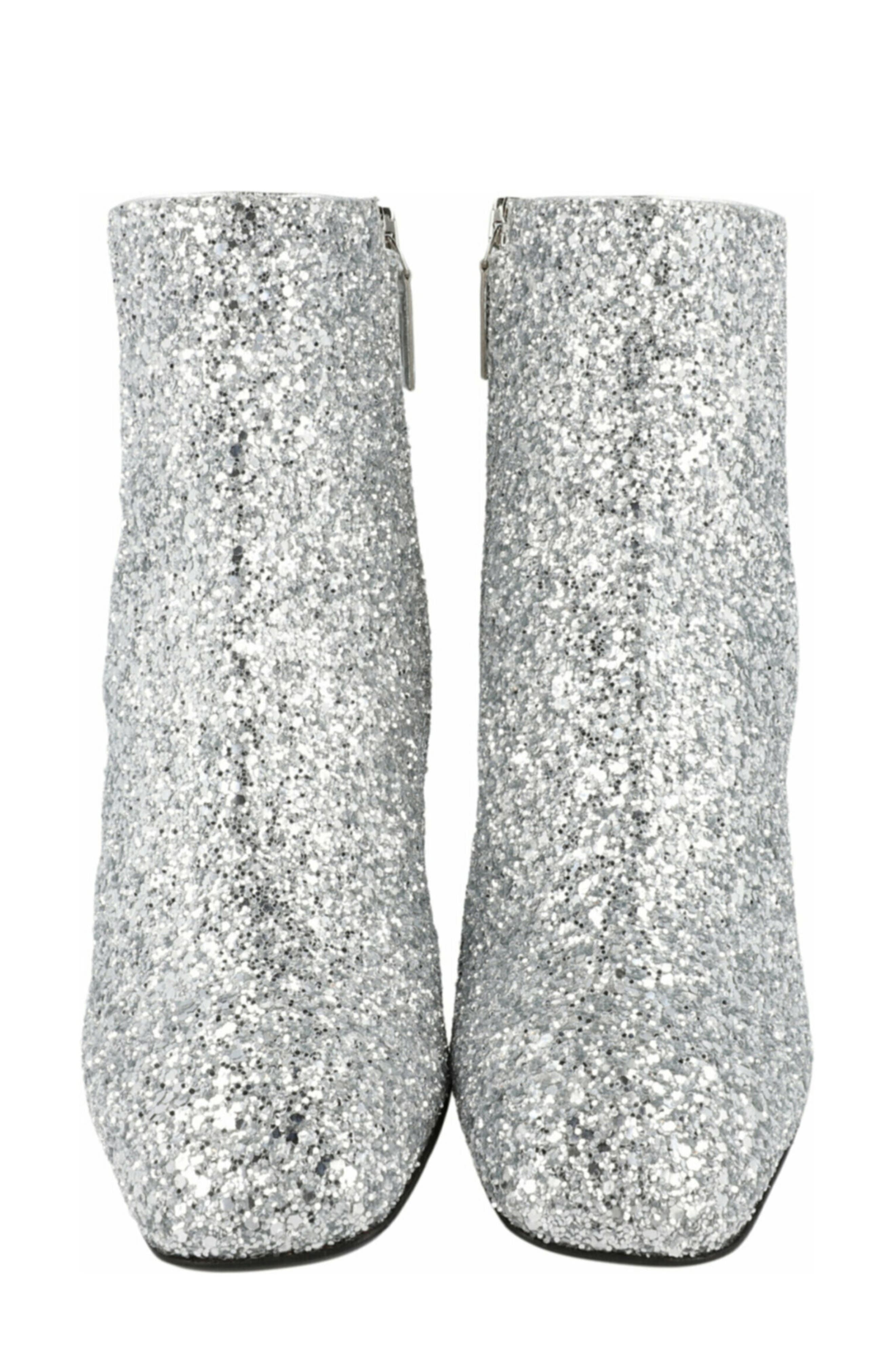 FERRAGAMO Sal 85 Glitter Ankle Boot, Alternate, color, Silver