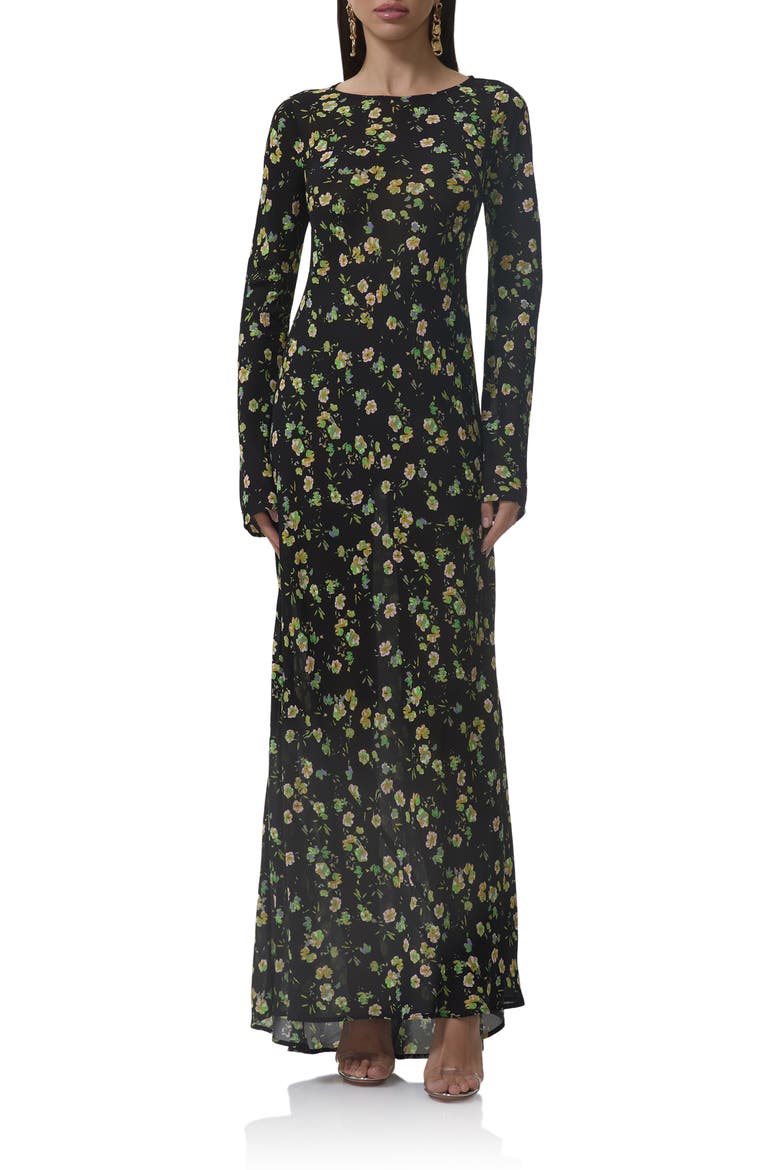 Jetta Floral Long Sleeve Maxi Dress, Main, color, CITRUS DAISY