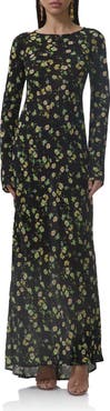 AFRM Jetta Floral Long Sleeve Maxi Dress
