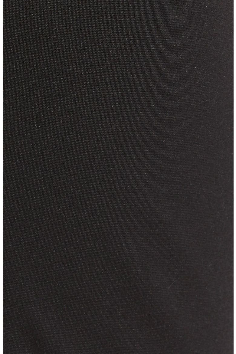Skinny Knit Pants with Yoke Detail, Alternate, color, BLACK
