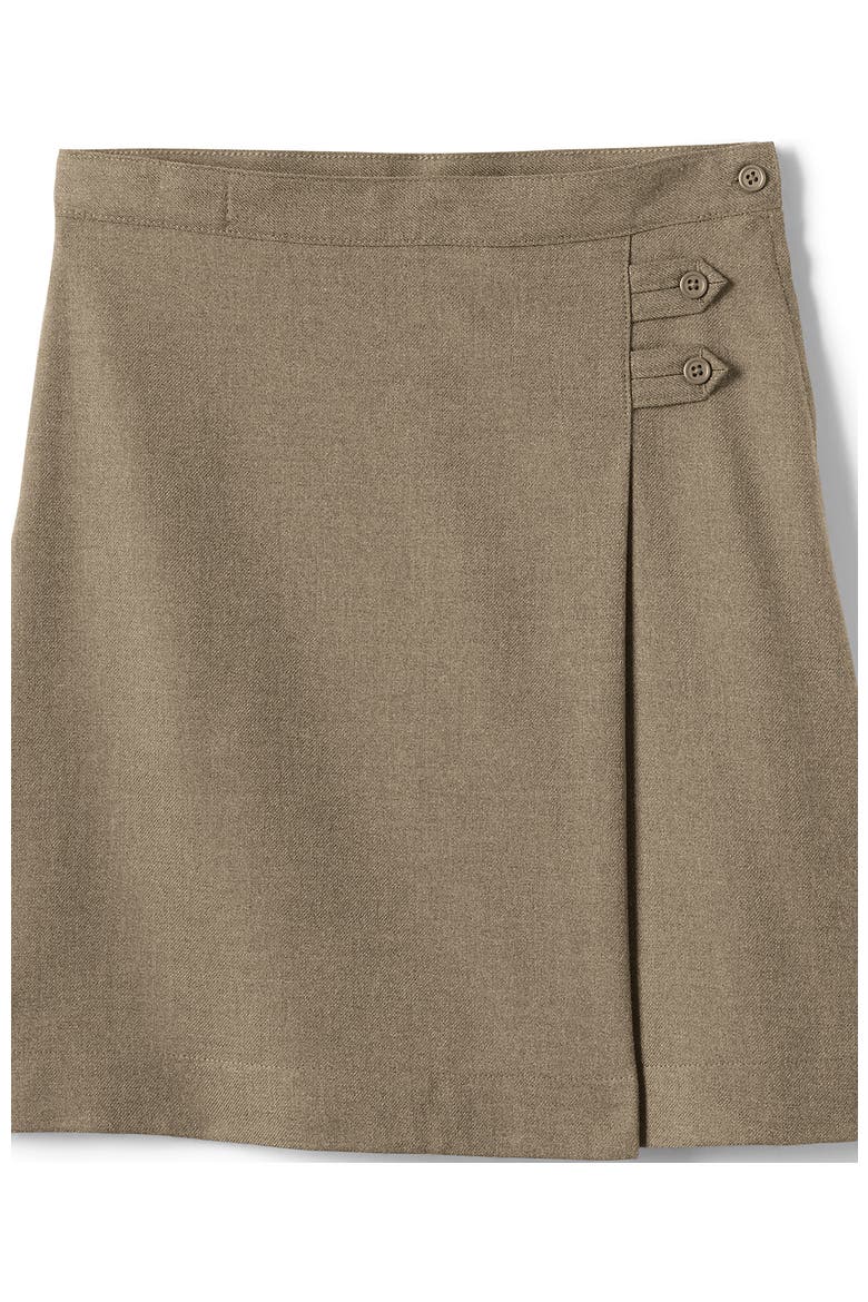 School Uniform Girls Solid A-line Skirt Below the Knee, Alternate, color, Khaki