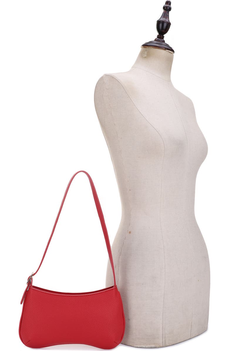 Mali + Lili Imani Recycled Vegan Leather Shoulder Bag, Alternate, color, Red