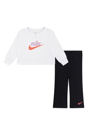 Nike Crewneck Sweatshirt & Flared Leggings Set (toddler) Crewneck Sweatshirt & Leggings Set In White
