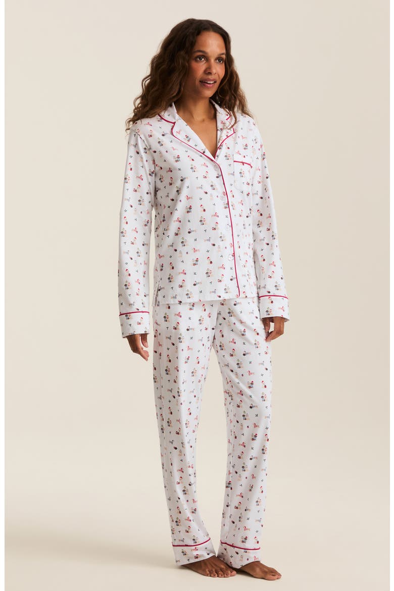 Pima Cotton Pajamas, Alternate, color, WHITE