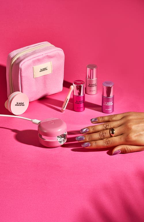 Le Mini Macaron Velvet Cat Eye Gel Manicure Kit In Pink