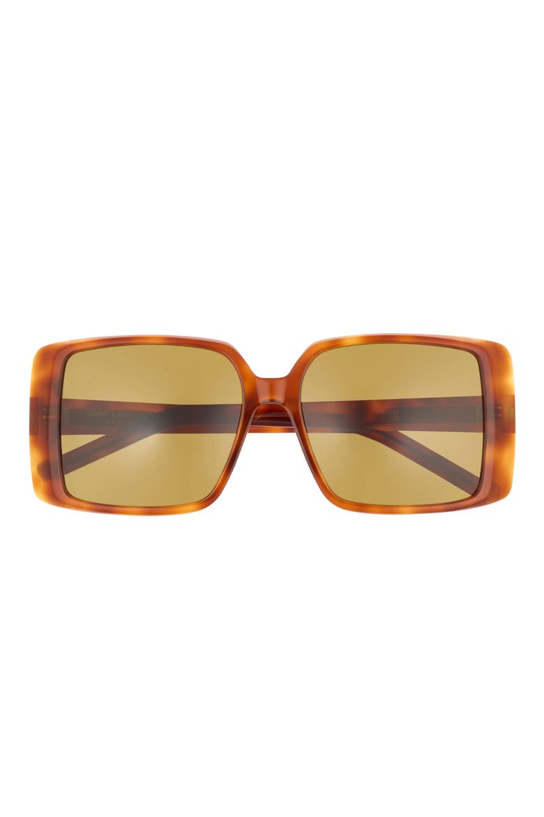 56mm Square Sunglasses, Main, color, HAVANA HAVANA BROWN