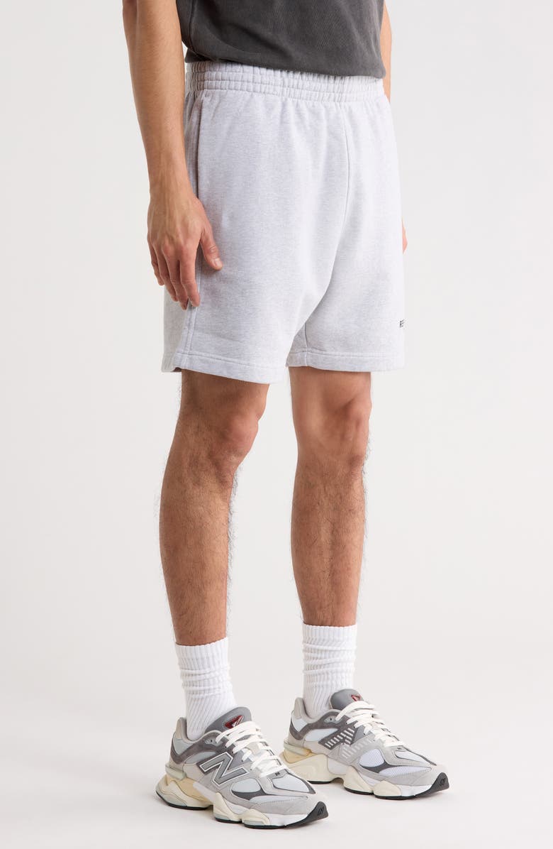 Represent Owners' Club Cotton Logo Shorts, Alternate, color, Ash Grey/ Black
